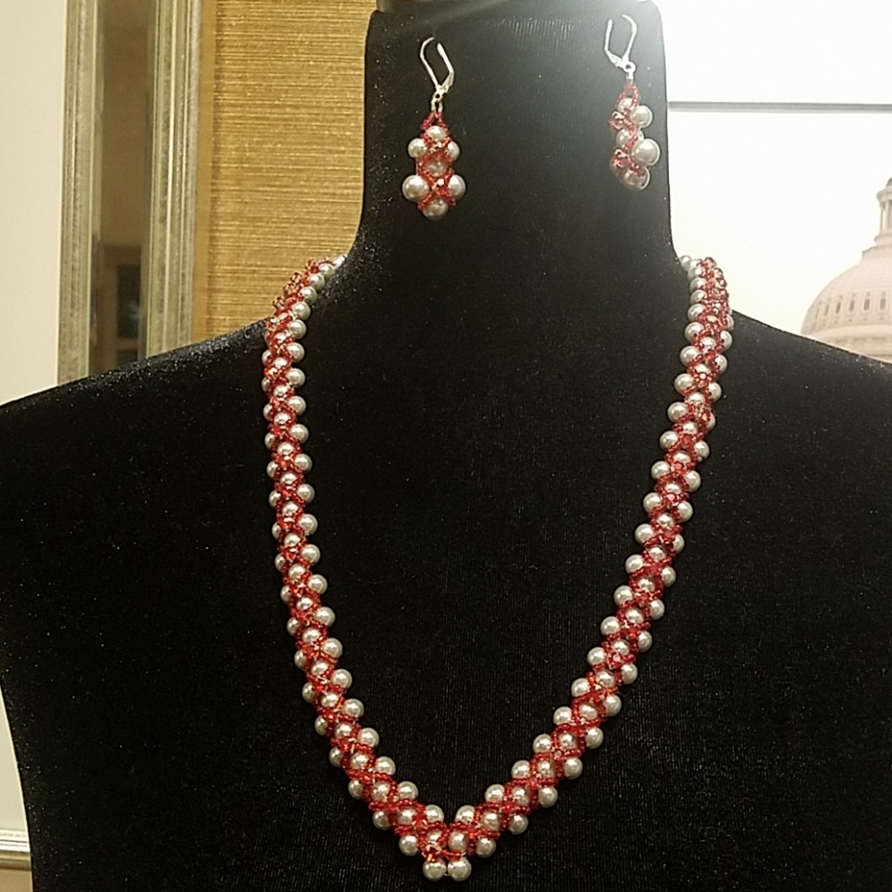 Handmade Neckless and Earring Set